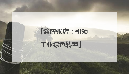 淄博张店：引领工业绿色转型
