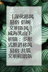 深化移风易俗 倡树文明新风｜威海乳山下初镇：多形式推进移风易俗 共筑文明和谐新风尚