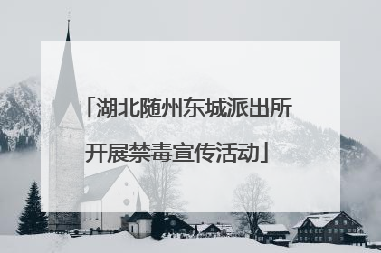 湖北随州东城派出所开展禁毒宣传活动