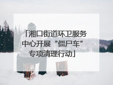 湘口街道环卫服务中心开展“僵尸车”专项清理行动