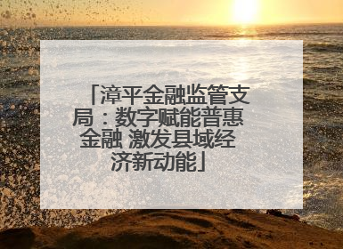 漳平金融监管支局：数字赋能普惠金融 激发县域经济新动能