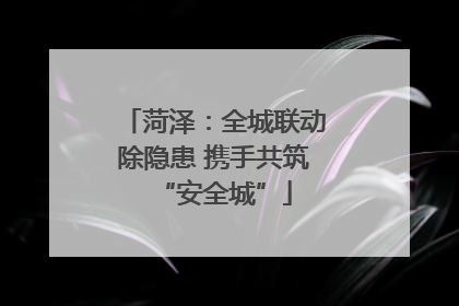 菏泽：全城联动除隐患 携手共筑“安全城”