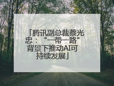 腾讯副总裁蔡光忠：“一带一路”背景下推动AI可持续发展