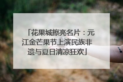 花果城擦亮名片：元江金芒果节上演民族非遗与夏日清凉狂欢