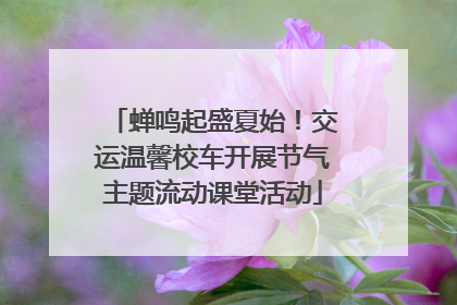 蝉鸣起盛夏始！交运温馨校车开展节气主题流动课堂活动