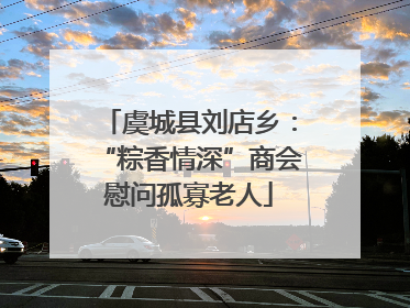 虞城县刘店乡：“粽香情深”商会慰问孤寡老人