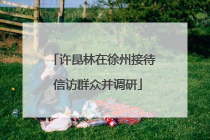 许昆林在徐州接待信访群众并调研