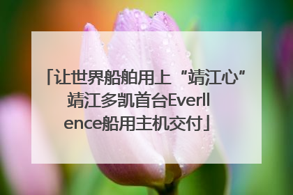 让世界船舶用上“靖江心” 靖江多凯首台Everllence船用主机交付