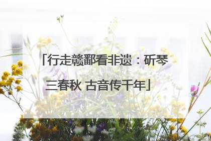 行走赣鄱看非遗：斫琴三春秋 古音传千年