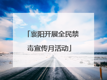襄阳开展全民禁毒宣传月活动