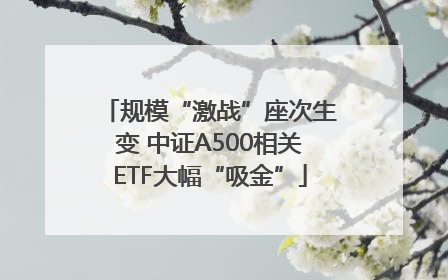 规模“激战”座次生变 中证A500相关ETF大幅“吸金”