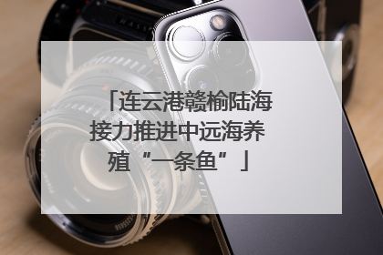 连云港赣榆陆海接力推进中远海养殖“一条鱼”