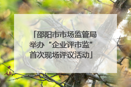 邵阳市市场监管局举办“企业评市监”首次现场评议活动