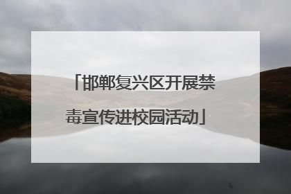 邯郸复兴区开展禁毒宣传进校园活动