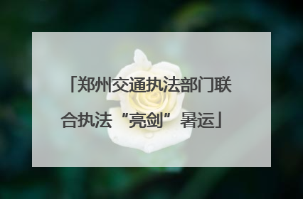 郑州交通执法部门联合执法“亮剑”暑运