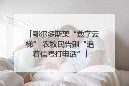 鄂尔多斯架“数字云梯” 农牧民告别“追着信号打电话”