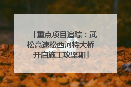 重点项目追踪：武松高速松西河特大桥开启施工攻坚期