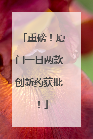 重磅！厦门一日两款创新药获批！