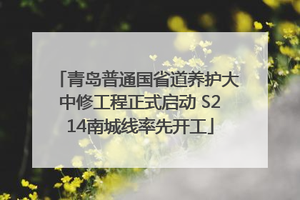 青岛普通国省道养护大中修工程正式启动 S214南城线率先开工