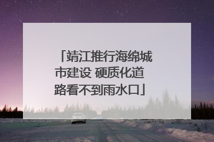 靖江推行海绵城市建设 硬质化道路看不到雨水口