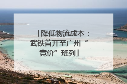降低物流成本：武铁首开至广州“竞价”班列