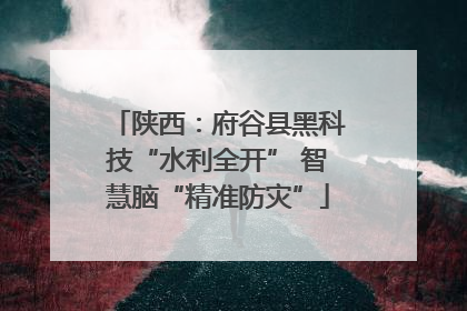 陕西：府谷县黑科技“水利全开” 智慧脑“精准防灾”