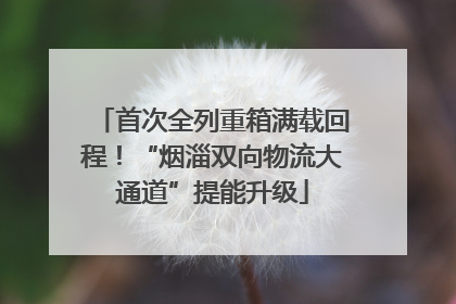 首次全列重箱满载回程！“烟淄双向物流大通道”提能升级