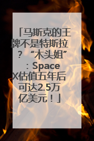 马斯克的王牌不是特斯拉？“木头姐”：SpaceX估值五年后可达2.5万亿美元！