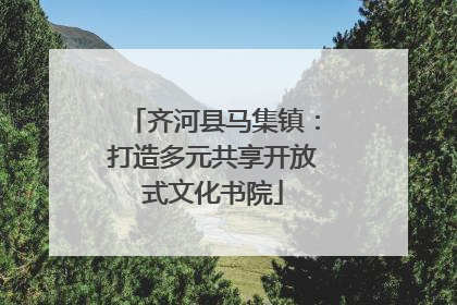 齐河县马集镇：打造多元共享开放式文化书院