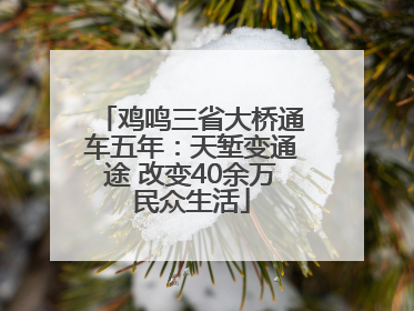 鸡鸣三省大桥通车五年：天堑变通途 改变40余万民众生活