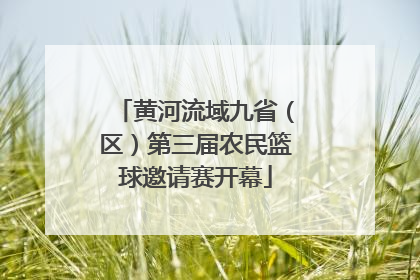 黄河流域九省（区）第三届农民篮球邀请赛开幕
