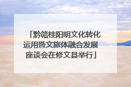 黔赣桂阳明文化转化运用暨文旅体融合发展座谈会在修文县举行