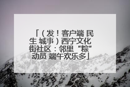 （发！客户端 民生 城事）西宁文化街社区：邻里“粽”动员 端午欢乐多