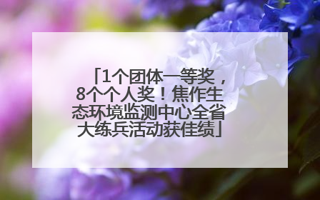1个团体一等奖，8个个人奖！焦作生态环境监测中心全省大练兵活动获佳绩