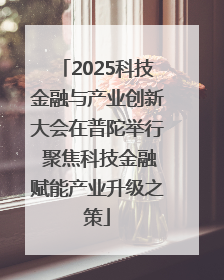 2025科技金融与产业创新大会在普陀举行 聚焦科技金融赋能产业升级之策