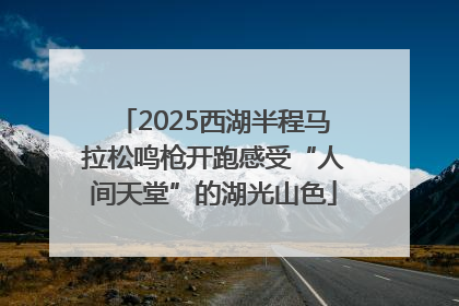 2025西湖半程马拉松鸣枪开跑感受“人间天堂”的湖光山色