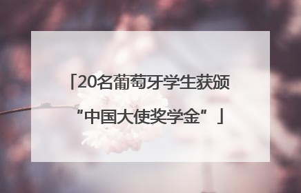 20名葡萄牙学生获颁“中国大使奖学金”