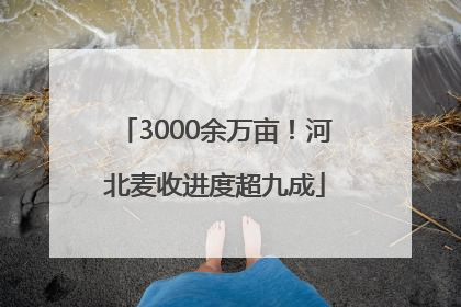 3000余万亩！河北麦收进度超九成