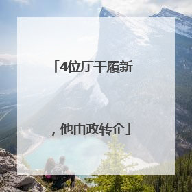 4位厅干履新，他由政转企