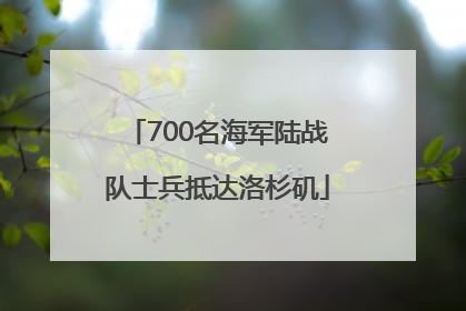 700名海军陆战队士兵抵达洛杉矶