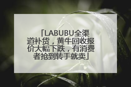 LABUBU全渠道补货，黄牛回收报价大幅下跌，有消费者抢到转手就卖